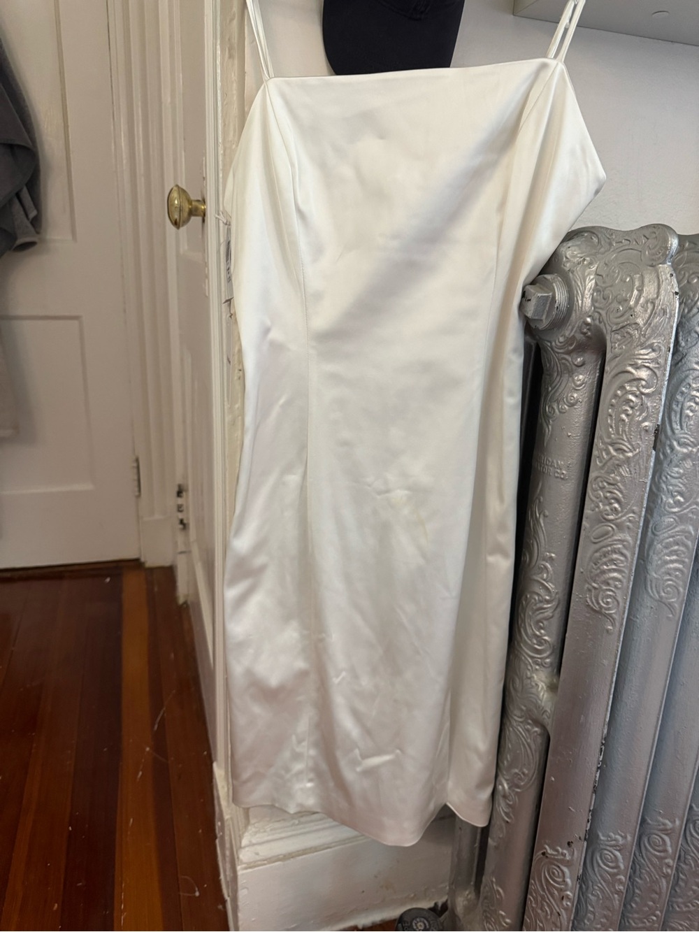 Sunday Best White Satin Mini Slip Dress